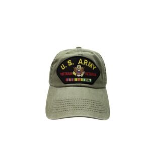 Cobra U.S. Army Vietnam Veteran Hat Mens Olive Green Adjustable Strapback OSFM